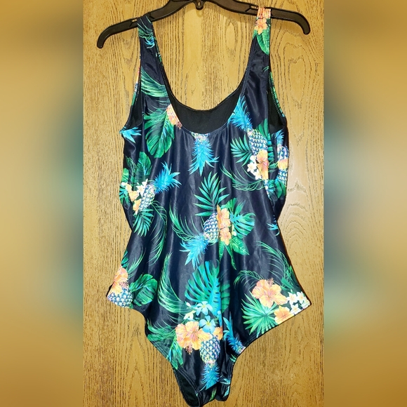 DACCI Tropical Floral Tummy Control One-Piece Swimsuit NWT Size: 18W - Picture 4 of 10